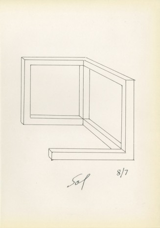 Sol LeWitt, Drawing For Incomplete Open Cube 8/7, 1973, Valentin