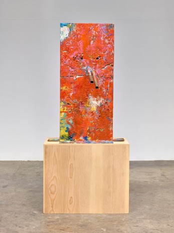 Mark Grotjahn, Untitled (Orange over Mountain Walk, Italian Mask M30.g), 2014, Anton Kern Gallery