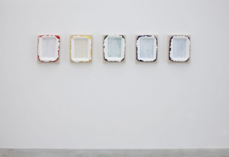 Andrew Dadson, R/Y/G/B/V/ White Re-stretch, 2015, Galleria Franco Noero
