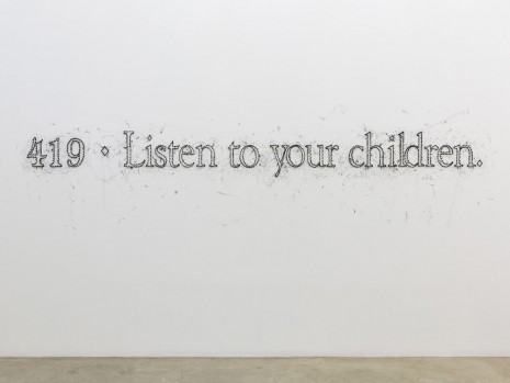 Tony Lewis, 419 ♦ Listen to your children., 2015, MASSIMODECARLO
