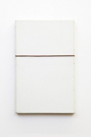 Jean-Michel Sanejouand, Toile blanche et lacet en cuir, 1962, Art : Concept