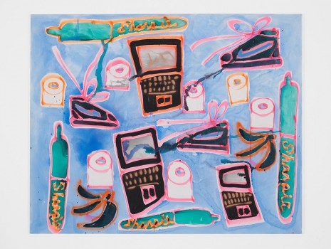 Katherine Bernhardt, Sharpies, Dell, Nikes, Toilet Paper, 2015, Carl Freedman Gallery