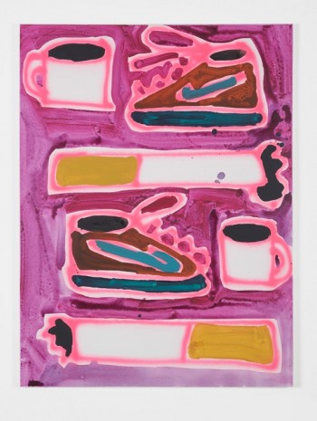 Katherine Bernhardt, Nikes, Coffee, and Cigarettes, 2015, Carl Freedman Gallery
