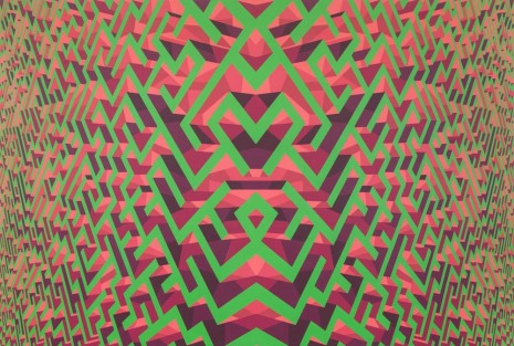 Xu Qu, Maze (relative), red and green, 2014, Almine Rech