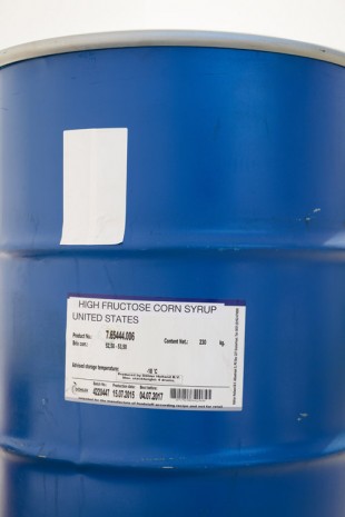 Puppies Puppies, High Fructose Corn Syrup Barrel (Blue) (detail), 2015, Vilma Gold