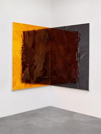 Jim Hodges, Untitled (Shadow orange/black), 2015, Gladstone Gallery