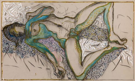 Billy Childish, nude reclining, 2015, Lehmann Maupin