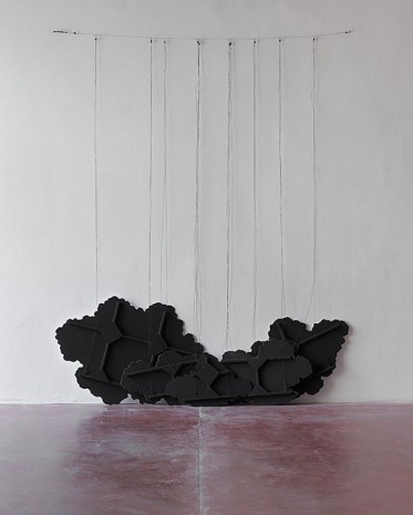 Latifa Echakhch, Untitled (Black Clouds), 2015, Dvir Gallery