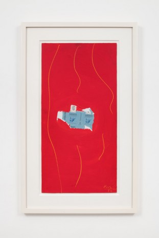 Robert Motherwell, Gauloises on Scarlet over Yellow No. 2, 1972, Andrea Rosen Gallery