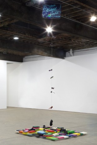 Jim Lambie, Bookcase (Wishful, Sinful), 2015, Anton Kern Gallery