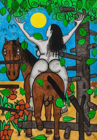 Carroll Dunham, Horse and Rider (My X), 2013-2015, Gladstone Gallery