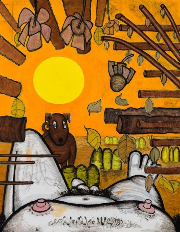 Carroll Dunham, Now and Around Here (3), 2015, Gladstone Gallery