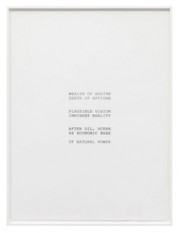 Peter Fend, Word Stack (Wealth Of Basins), 1990, Galerie Barbara Weiss