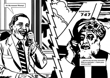 Scott King, Illustrations: Will Henry - Anish and Antony Take Afghanistan, 2014 (detail), Herald St