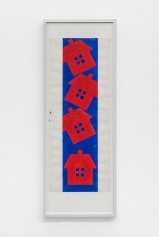 Albert Mertz, Untitled (four houses, falling), 1984, Croy Nielsen
