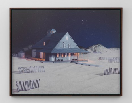James Casebere, Party at Caffey's Inlet Lifesaving Station (Dare County, NC), 2013, Lisson Gallery
