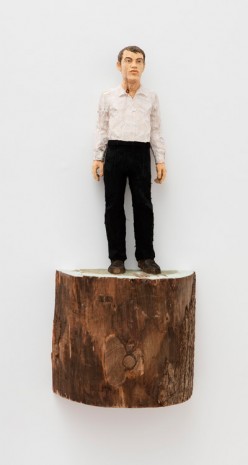Stephan Balkenhol, Man with white shirt and black trousers, 2015, Monica De Cardenas