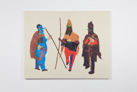 Ulla von Brandenburg, Drei Figuren mit Stock (Trois figures avec bâton), 2016, Art : Concept