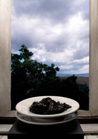 Fabio Mauri, Pasto Nero (Picnic o Il buon soldato) [Black Meal (Picnic or The Good Soldier)], 1998, Hauser & Wirth