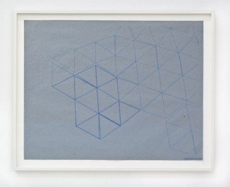 Helen Mirra, Sky-wreck drawing, Southwestern 1%, 2001, Meyer Riegger