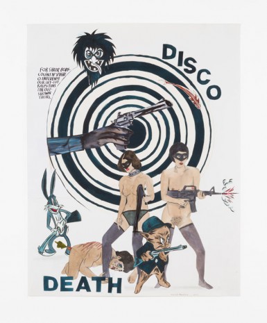 Marcel Dzama and Raymond Pettibon, Disco death of Rasputin, 2015, David Zwirner