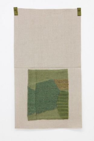 Helen Mirra, Grayish green, rhubarb-dyed blue-green, yellowgreen, lichen-dyed light brown, 2015, Galerie Nordenhake