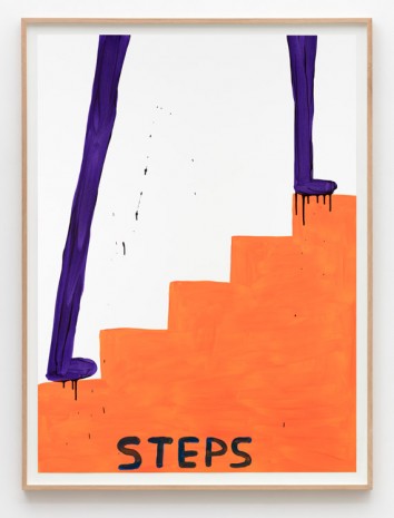 David Shrigley, Untitled (Steps orange), 2015, Galleri Nicolai Wallner