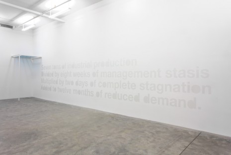 Liam Gillick, Seven Tons of Industrial Production, 2007, Casey Kaplan