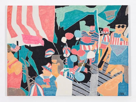 Christopher Knowles, Fourth of July, Davis I, 1990, Office Baroque
