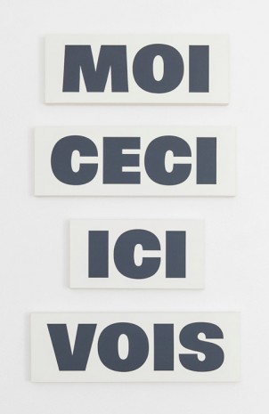 Rémy Zaugg, MOI CECI ICI VOIS, 1990-96, Mai 36 Galerie