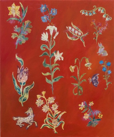 Karen Kilimnik, the floral kingdom of the Renaissance, 2016, 303 Gallery