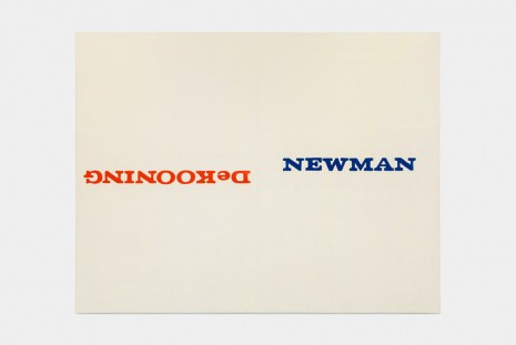 David Diao, Barnett Newman - Which Way Up?, 2014, Office Baroque