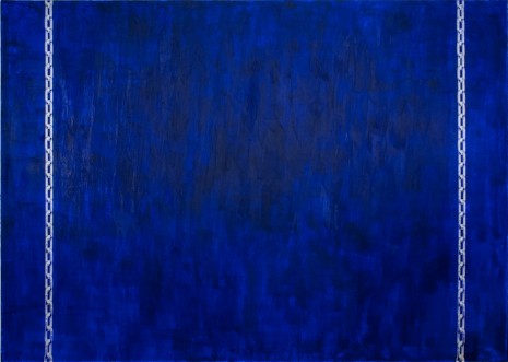 David Diao, Barnett Newman - Hanging by Chains (blue), 2014, Office Baroque