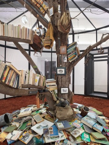 Mark Dion, The Library for the Birds of New York (detail), 2016, Tanya Bonakdar Gallery
