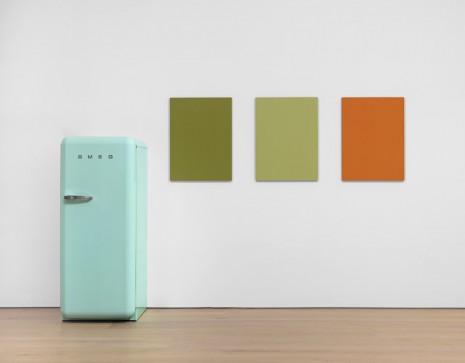 Sherrie Levine, Pastel Green SMEG Refrigerator and Renoir Nudes, 2016, David Zwirner