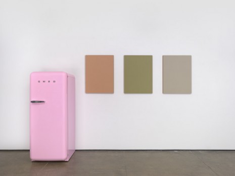 Sherrie Levine, Pink SMEG Refrigerator and Renoir Nudes, 2016, David Zwirner