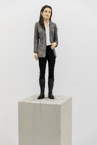 Stephan Balkenhol, Woman in grey blazer and boots, 2016, Mai 36 Galerie