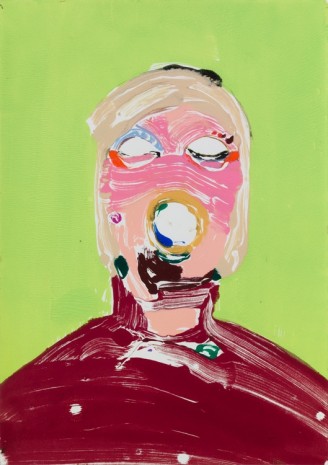 Nicola Tyson, Portrait Head #65, 2004, Petzel Gallery