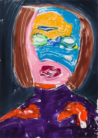 Nicola Tyson, Portrait Head #64, 2004, Petzel Gallery