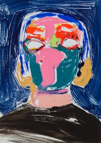 Nicola Tyson, Portrait Head #63, 2004, Petzel Gallery