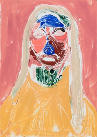 Nicola Tyson, Portrait Head #66, 2004, Petzel Gallery
