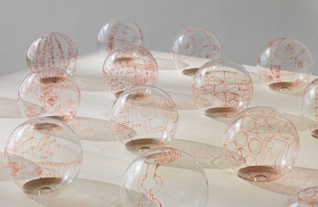 Matt Mullican, Untitled (20 glass balls), 1995 (detail), Capitain Petzel