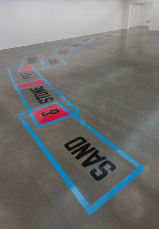 Lawrence Weiner, SAND & STONE PUT UNDER FOOT SOME FROM HERE SOME FROM THERE, 2016, Regen Projects