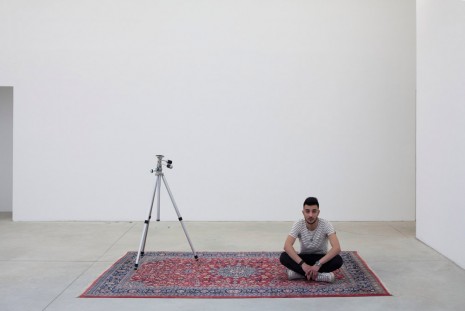 Darren Bader, persian rug and/with tripod and/with sous chef, 2013, Galleria Franco Noero