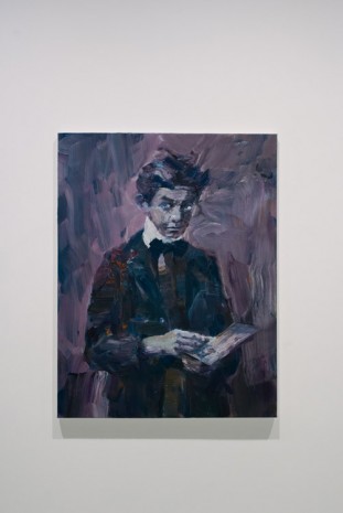 Yan Pei-Ming, Young Egon Schiele with palette, 2016 , MASSIMODECARLO
