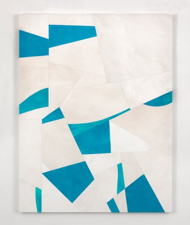 Sarah Crowner, Sliced Warm Blue, 2016, Simon Lee Gallery