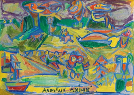 Asger Jorn, Animaux animé(s) (Animated Animals) (recto), 1944/46, Petzel Gallery
