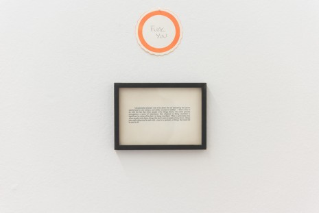 Joseph Grigely,  Untitled Conversation (Fuck You), 1996, Gandy gallery