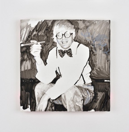 Ida Tursic & Wilfried Mille, David Hockney smoking smiling and shining, 2016, Almine Rech