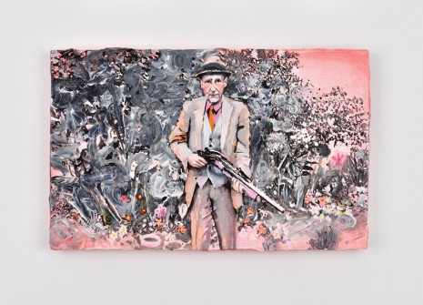 Ida Tursic & Wilfried Mille, William S. Burroughs in pink with his favorite gun, 2016, Almine Rech